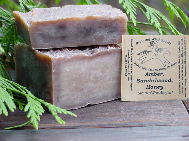 Amber*, Sandlewood, & Honey Bar Soap - Click Image to Close